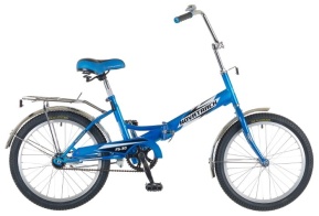 Велосипед NOVATRACK 20" складной, FS30, синий, тормоз нож,AL обода,усилен, багажник #137225