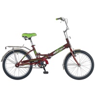 Велосипед NOVATRACK 20" складной, FS30, бордовый,тормоз 1руч и нож,AL обода,усилен, баг #137222