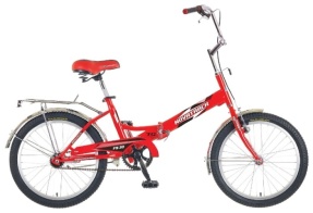 Велосипед NOVATRACK 20" складной, FS30, красный, тормоз 1 руч и нож,AL обода,усилен, баг #137224