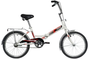 Велосипед NOVATRACK 20" TG30 складной, серый, тормоз ножной, двойной обод, сиденье и руль комфорт