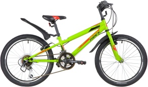 Велосипед NOVATRACK 20" RACER, зеленый, сталь, 12 скор., Power, V-Brake
