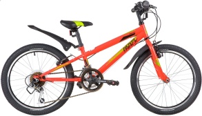 Велосипед NOVATRACK 20" RACER, красный, сталь, 12 скор., Power, V-Brake
