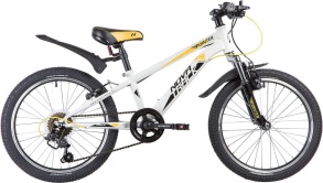 Велосипед NOVATRACK 20" POINTER, белый, сталь, 6-скор, Microshift TS38/Shimano, V-brake