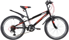 Велосипед NOVATRACK 20" RACER, черный, сталь, 6 скор., Microshift TS38-6/Shimano, V-Brake#139724