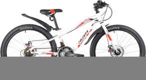 Велосипед NOVATRACK 24" PRIME алюм.рама 11", белый, 18-скор, TY21/TS38/SG-6SI, диск.торм.STG