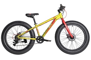 Велосипед NOVATRACK FATBIKE 24" SUV алюм.рама 13, зеленый, 7-скор, TY200/TS38, диск.торм.STG