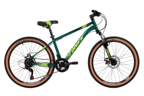 Мужской велосипед FOXX 24" CAIMAN зеленый,сталь, размер 12"