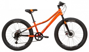 Велосипед NOVATRACK 24" DOZER  STD оранжевый,  сталь. рама 12", 6 скор., Shimano TY21/Microshift TS3