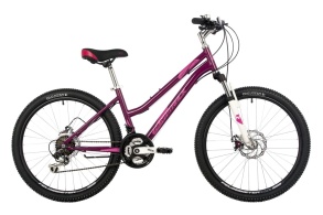 Велосипед NOVATRACK 24" JENNY PRO сталь 14'', вишневый, 18 скор. TY21/TS-38/TZ500/SG-6S, диск.торм S