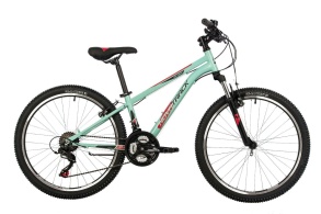 Велосипед NOVATRACK 24" ACTION сталь 12'', бирюзовый, 18 скор. TZ500/TS-38/TZ500/SG-6S, V-brake