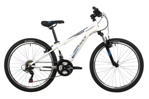 Велосипед NOVATRACK 24" ACTION сталь 12'', белый, 18 скор.TZ500/TS-38/TZ500/SG-6S, V-brake