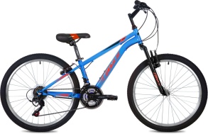Мужской велосипед FOXX 24" AZTEC синий,сталь, размер 12"