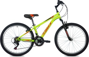 Мужской велосипед FOXX 24" AZTEC зеленый,сталь, размер 12"