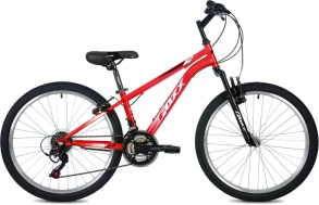 Велосипед FOXX 24" AZTEC красный,сталь, размер 12"