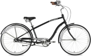 Велосипед STINGER 26" CRUISER 3SM черный, CRUISER, 18"