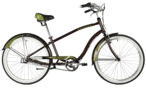 Велосипед STINGER 26" CRUISER 3SM коричневый, алюминий, размер 18"