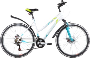 Женский велосипед STINGER 26" LATINA D 2021 белый, сталь, размер 17"