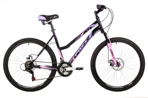 Женский велосипед FOXX 26" SALSA D черный, сталь, размер 19"