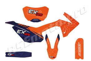 Наклейки BSE EX 125 Blue Orange Ant BSE EX