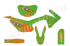 Наклейки BSE EX 125 Green Orange Ant BSE EX
