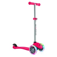 Детский трехколесный самокат Globber PRIMO LIGHTS красный
