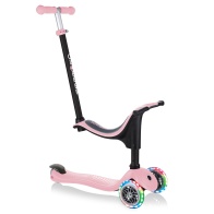 Детский трехколесный самокат-трансформер Globber GO UP SPORTY LIGHTS пастельно-розовый