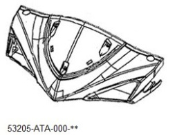 Облицовка руля передняя синий (BU-289S) SYM Jet 4 125 Jet 4 50