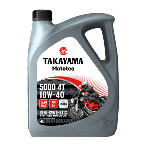 Масло моторное полусинтетическое для четырехтактных двигателей Takayama Mototec 5000 4T SAE 10W-40 A
