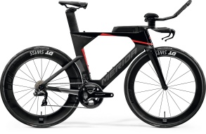 Велосипед Merida Warp TRI 10K-E К:700C Р:M(54cm) Black/UD/Silver(red) (6110859236) 2020