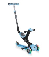 Детский трехколесный самокат-трансформер Globber GO UP DELUXE FANTASY LIGHTS пастельно-голубой