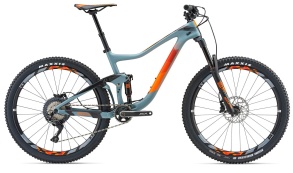 Велосипед Giant Trance Advanced 2, 27,5" размер: L, цвет: матт. серый/ярко-оранжевый