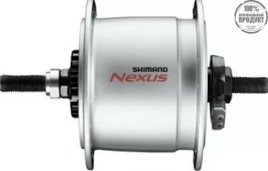Втулка динамо Shimano C3000-NT, 6V 3.0W, 36отв. 100X140MM, под гайки(без гаек), сереброист., б/уп.