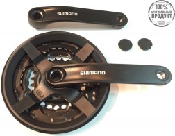 Система Shimano TY301, 175мм, Кв, 48/38/28, с защитой, черн, б/уп