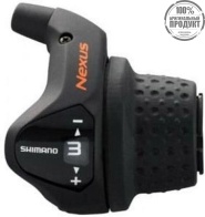 Шифтер Shimano Nexus, 3S41E, 3ск, с bell crank 6, оплетк, 1600мм черн, коротк. ручк.