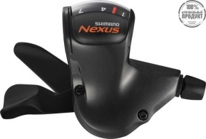 Шифтер Shimano NEXUS, 7S50, прав, 7ск, черный, тр.2280мм, оплетк. 2100мм CJ-NX10, б/уп.