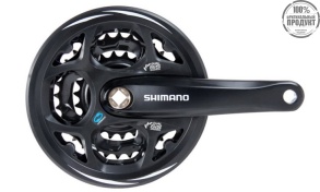 Система Shimano Altus, M311, 170мм, Кв, 48/38/28T, черный