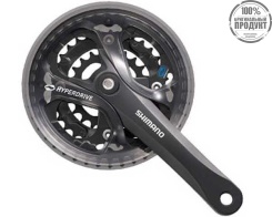 Система Shimano Acera, M361, 170мм, Кв, 48/38/28T, защ, черный