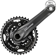 Система Shimano Deore, M612, 175мм, ин.вал, 40/30/22T с кареткой, черная