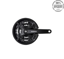 Система Shimano MT101, 170мм, 44/32/22T, под квадрат, с защит, с болтами, черный 9ск.