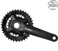 Система Shimano MT210-B, 175мм, 36/22T, интегрированный вал, защита, черный, CL+3мм, для 9ск.