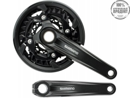 Система Shimano MT500, для 3x10ск, 175мм, интегрированный вал, 40/30/22T без каретки, черный, с защи