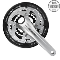 Система Shimano Alivio, M4060, 175мм, ин. вал., 48/36/26, с защитой, серебр.