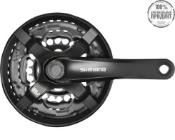 Система Shimano TY501, 175мм, Кв, 42/34/24, с защитой, с болтами, черный, инд.уп.