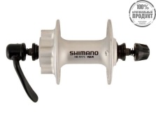 Втулка передняя Shimano M475, 36 отв, 6-болт, QR, серебро