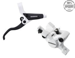 Тормоз диск. Shimano, M445-W, BL-M445(лев)/BR-M447пер), белый, 1000мм, гидролиния (10130202/0304