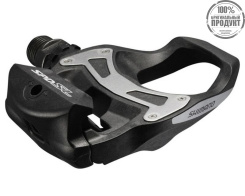 Педали Shimano, R550, б/отражат., с шипами, черный, инд.уп
