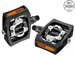 Педали Shimano, T400, SPD CLICK'R, с шипами SH56, черный