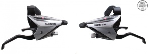 Шифтер/тормозная ручка Shimano Acera, EF65, лев/пр, 3x8ск, тр.+оплетк, серебро