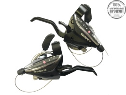 Шифтер/тормозная ручка Shimano Acera, EF65, лев/пр, 3x9ск, тр.+оплетк, черный