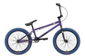 Мужской велосипед Stark'24 Madness BMX 4 серо-фиолетовый/черный/темно-синий